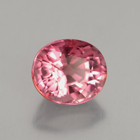 2.57캐럿 천연 딥 로즈 투르말린, 타원형 컷, 8.6×7.4 mm, VVS-VS