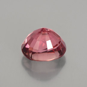2.57캐럿 천연 딥 로즈 투르말린, 타원형 컷, 8.6×7.4 mm, VVS-VS