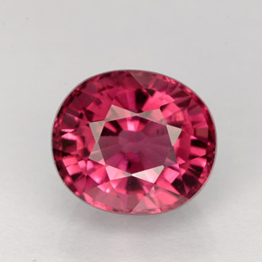 2.70캐럿 천연 핑크 로즈 투르말린, 타원형 컷, 8.6×7.5 mm, VVS