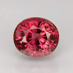 2.20캐럿 천연 핑크 로즈 투르말린, 타원형 컷, 8.1×7 mm, VVS