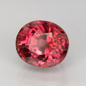 2.20캐럿 천연 핑크 로즈 투르말린, 타원형 컷, 8.1×7 mm, VVS