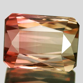 4.65캐럿 천연 워터멜론 투르말린, 에메랄드 컷, 10.2×7.5 mm, VVS
