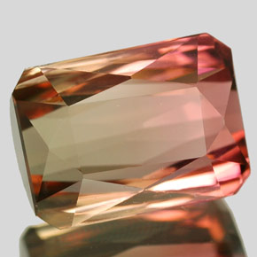 4.65캐럿 천연 워터멜론 투르말린, 에메랄드 컷, 10.2×7.5 mm, VVS