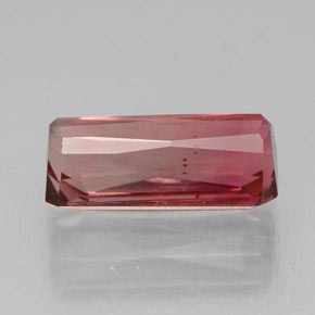 3.00캐럿 천연 멀티 핑크 투르말린, 에메랄드 컷, 11.6×5.4 mm, VS