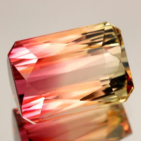9.35캐럿 천연 워터멜론 투르말린, 에메랄드 컷, 13.3×9.6 mm, VVS-VS
