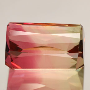9.35캐럿 천연 워터멜론 투르말린, 에메랄드 컷, 13.3×9.6 mm, VVS-VS
