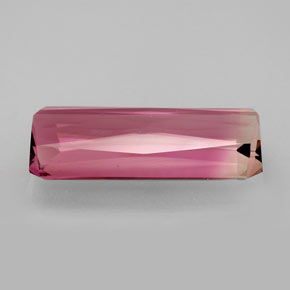 5.99캐럿 천연 멀티 핑크 투르말린, 에메랄드 컷, 17.4×7.2 mm, IF