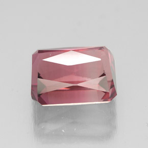 3.55캐럿 천연 멀티 핑크 투르말린, 에메랄드 컷, 9.1×7 mm, VS-SI