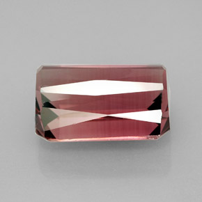 8.66캐럿 천연 브론즈 로즈 투르말린, 에메랄드 컷, 13.3×9.1 mm, VVS