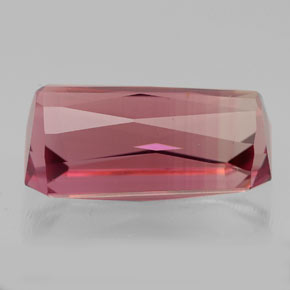 5.13캐럿 천연 바이올렛 핑크 투르말린, 에메랄드 컷, 12.9×7.3 mm, VVS