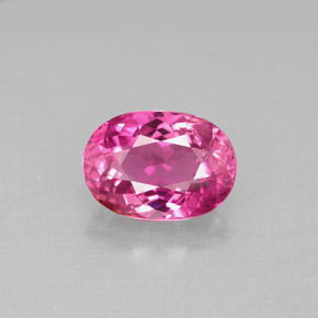2.53캐럿 천연 퍼플 핑크 투르말린, 타원형 컷, 9.9×7.1 mm, VS-SI
