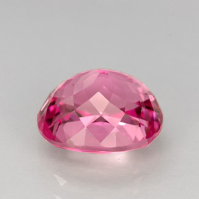 2.23캐럿 천연 딥 핑크 투르말린, 타원형 컷, 8.5×7.4 mm, VVS-VS