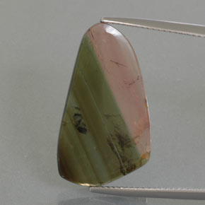 9.45캐럿 천연 워터멜론 투르말린, 멋진 모양, 24.9×14.4 mm, 투명한