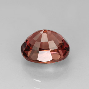 2.40캐럿 천연 오렌지 로즈 투르말린, 타원형 컷, 8.6×7.4 mm, VVS-VS