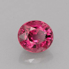 0.89캐럿 천연 보랏빛 핑크 투르말린, 타원형 컷, 6.1×5.5 mm, VVS-VS