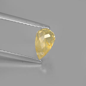 1.00캐럿 천연 옐로우 투르말린, 브리올레트, 7.4×4.5 mm, VS