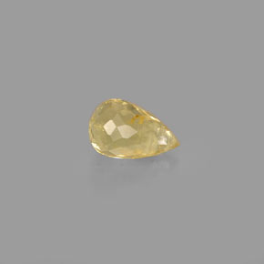 1.00캐럿 천연 옐로우 투르말린, 브리올레트, 7.4×4.5 mm, VS