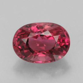 2.91캐럿 천연 레드 핑크 투르말린, 타원형 컷, 10.1×7.2 mm, VVS-VS
