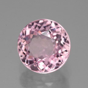 3.50캐럿 천연 핑크 투르말린, 라운드 컷, 9.32 mm, VVS-VS
