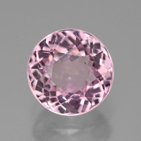 3.50캐럿 천연 핑크 투르말린, 라운드 컷, 9.32 mm, VVS-VS
