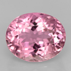5.10캐럿 천연 핑크 투르말린, 타원형 컷, 12×9.8 mm, VS