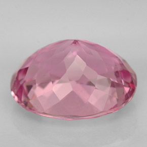 5.10캐럿 천연 핑크 투르말린, 타원형 컷, 12×9.8 mm, VS