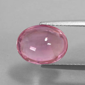 3.35캐럿 천연 핑크 투르말린, 타원형 컷, 11.3×8.7 mm, 투명한