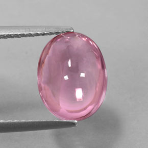3.35캐럿 천연 핑크 투르말린, 타원형 컷, 11.3×8.7 mm, 투명한