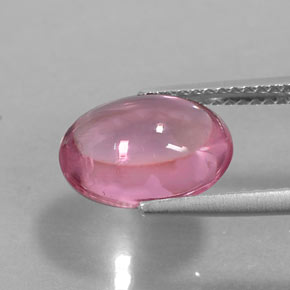 3.35캐럿 천연 핑크 투르말린, 타원형 컷, 11.3×8.7 mm, 투명한