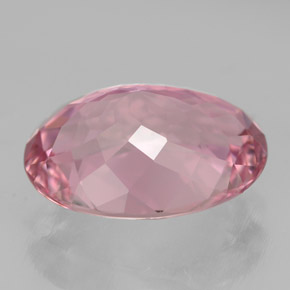 3.49캐럿 천연 로즈 핑크 투르말린, 타원형 컷, 11.5×8.8 mm, VVS