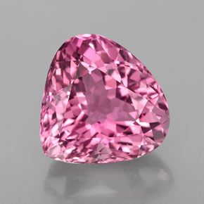 4.47캐럿 천연 핑크 투르말린, 배 모양, 10.9×10.4 mm, VVS-VS