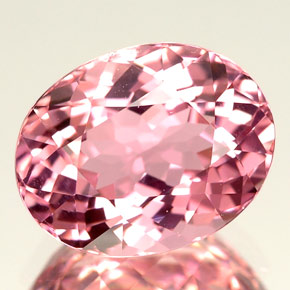 3.85캐럿 천연 핑크 투르말린, 타원형 컷, 11.2×8.7 mm, IF