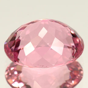 3.85캐럿 천연 핑크 투르말린, 타원형 컷, 11.2×8.7 mm, IF