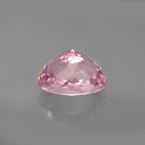 3.09캐럿 천연 핑크 투르말린, 타원형 컷, 10×7.7 mm, VVS-VS