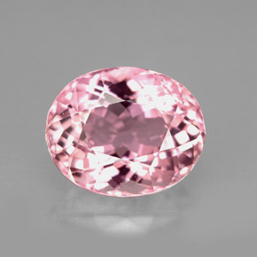 4.43캐럿 천연 핑크 투르말린, 타원형 컷, 11.3×9.2 mm, VVS-VS