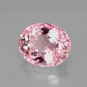 4.43캐럿 천연 핑크 투르말린, 타원형 컷, 11.3×9.2 mm, VVS-VS