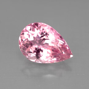 2.90캐럿 천연 로즈 핑크 투르말린, 배 모양, 11×7.7 mm, VS