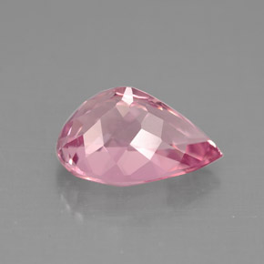 2.90캐럿 천연 로즈 핑크 투르말린, 배 모양, 11×7.7 mm, VS