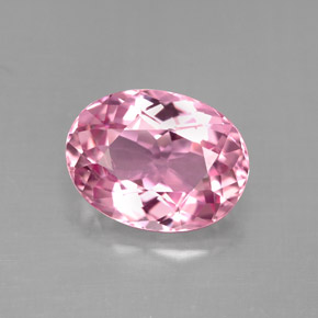3.18캐럿 천연 핑크 투르말린, 타원형 컷, 11×8.4 mm, VS
