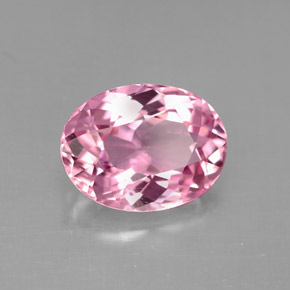 3.18캐럿 천연 핑크 투르말린, 타원형 컷, 11×8.4 mm, VS