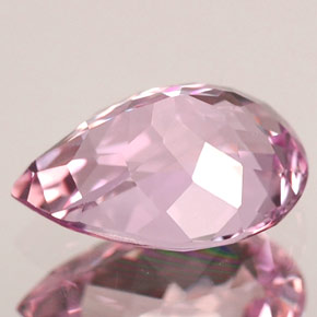 1.85캐럿 천연 로즈 핑크 투르말린, 배 모양, 9.7×6.9 mm, IF