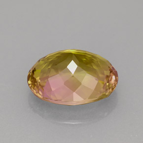 3.67캐럿 천연 멀티컬러 투르말린, 타원형 컷, 11.2×8.7 mm, VVS