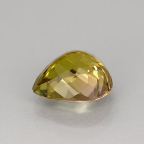 2.35캐럿 천연 멀티컬러 투르말린, 배 모양, 9.1×8.6 mm, IF