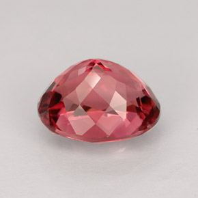 3.09캐럿 천연 로즈 투르말린, 타원형 컷, 9.9×7.8 mm, VVS
