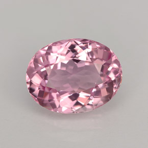 3.01캐럿 천연 핑크 투르말린, 타원형 컷, 10.6×8.3 mm, VVS-VS