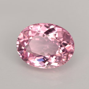 3.01캐럿 천연 핑크 투르말린, 타원형 컷, 10.6×8.3 mm, VVS-VS