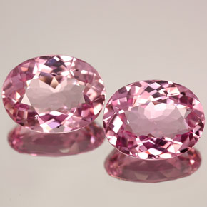 캐럿 천연 핑크 투르말린 보석, 타원형 컷, 9.5×7.5 mm, VVS-VS