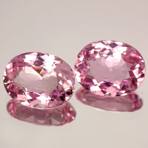 캐럿 천연 핑크 투르말린 보석, 타원형 컷, 9.5×7.5 mm, VVS-VS