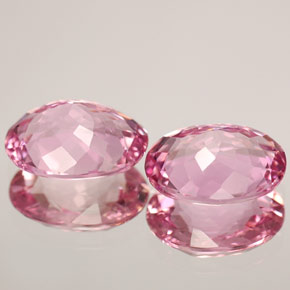 캐럿 천연 핑크 투르말린 보석, 타원형 컷, 9.5×7.5 mm, VVS-VS