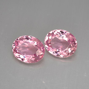 캐럿 천연 핑크 투르말린 보석, 타원형 컷, 9.3×7.4 mm, VVS-VS